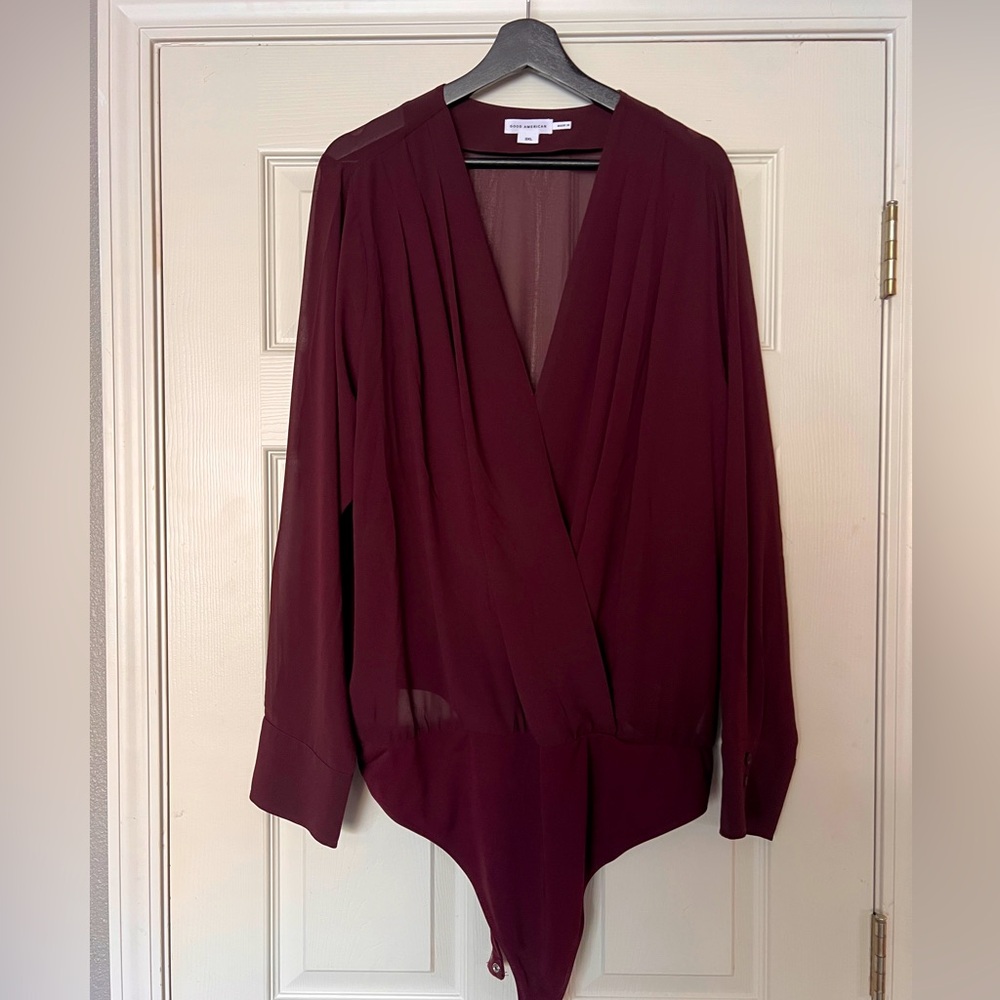 Sheer Good American long sleeved bodysuit